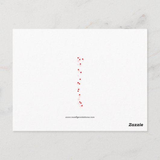 Victoriaans Cupid-Rozen en Briefkaart van de Valen (Achterkant)