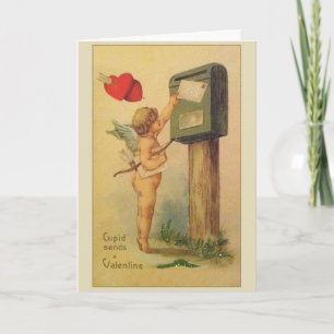 Victoriaans Cupid-Valentijnsdag Feestdagen Kaart