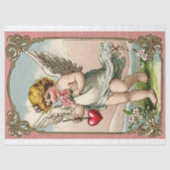 Victoriaans Cupido Angel Valentijnsdag Tissuepapier (Voorkant)