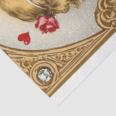  Victoriaans Cupido Angel Valentijnsdag Tissuepapier (Detail)