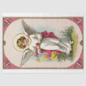  Victoriaans Cupido Angel Valentijnsdag Tissuepapier (Voorkant)