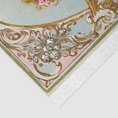 Victoriaans Cupido Angel Valentijnsdag Tissuepapier (Detail)