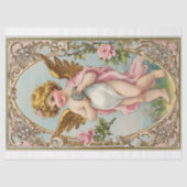 Victoriaans Cupido Angel Valentijnsdag Tissuepapier (Voorkant)