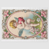  Victoriaans Cupido Angel Valentijnsdag Tissuepapier (Voorkant)