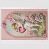 Victoriaans Cupido Angel Valentijnsdag Tissuepapier (Voorkant)