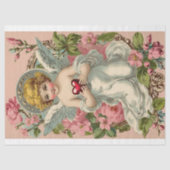 Victoriaans Cupido Angel Valentijnsdag Tissuepapier (Voorkant)