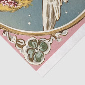 Victoriaans Cupido Angel Valentijnsdag Tissuepapier (Detail)