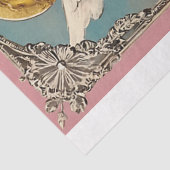 Victoriaans Cupido Angel Valentijnsdag Tissuepapier (Detail)