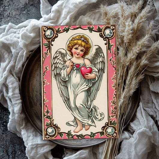 Victoriaans Cupido Angel Valentijnsdag Tissuepapier