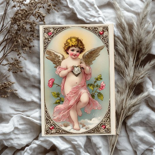 Victoriaans Cupido Angel Valentijnsdag Tissuepapier