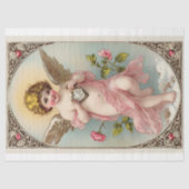 Victoriaans Cupido Angel Valentijnsdag Tissuepapier (Voorkant)