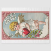 Victoriaans Cupido Angel Valentijnsdag Tissuepapier (Voorkant)