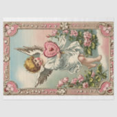 Victoriaans Cupido Angel Valentijnsdag Tissuepapier (Voorkant)