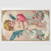  Victoriaans Cupido Angel Valentijnsdag Tissuepapier (Voorkant)