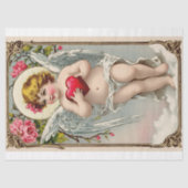  Victoriaans Cupido Angel Valentijnsdag Tissuepapier (Voorkant)