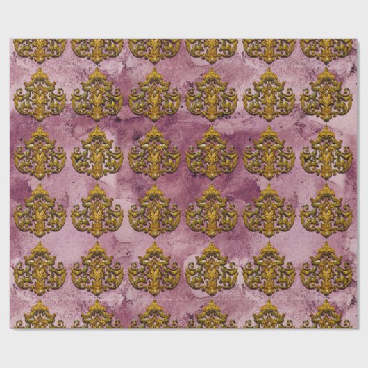 Victoriaans Damask Cadeaupapier (Vlak)