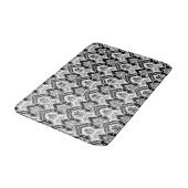 Victoriaans Damask Classy Black en White Badmat (Gekanteld)