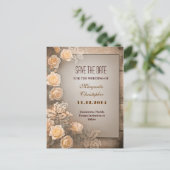 Victoriaans Damask rozen Sla de datum briefkaarten (Staand voorkant)