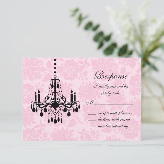 Victoriaans Damask RSVP (Staand voorkant)