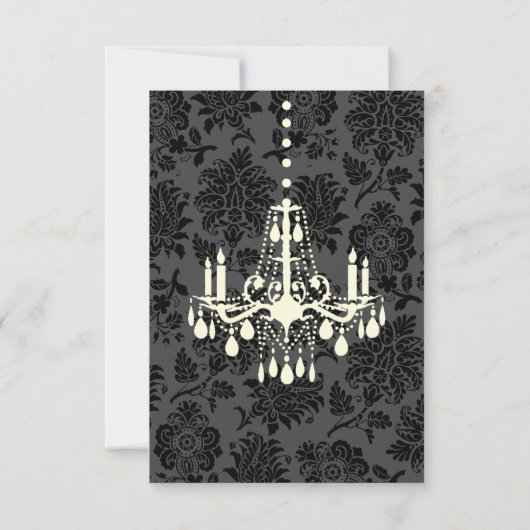 Victoriaans Damask RSVP (ivoor) (Achterkant)