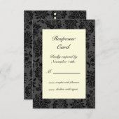 Victoriaans Damask RSVP (ivoor) (Voorkant / Achterkant)
