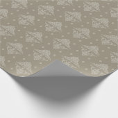 Victoriaans Damask twee toonmocha Victoriaans geïn Cadeaupapier (Hoek)
