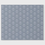 Victoriaans Damask tweekleurig blauw Victoriaans g Cadeaupapier (Vlak)