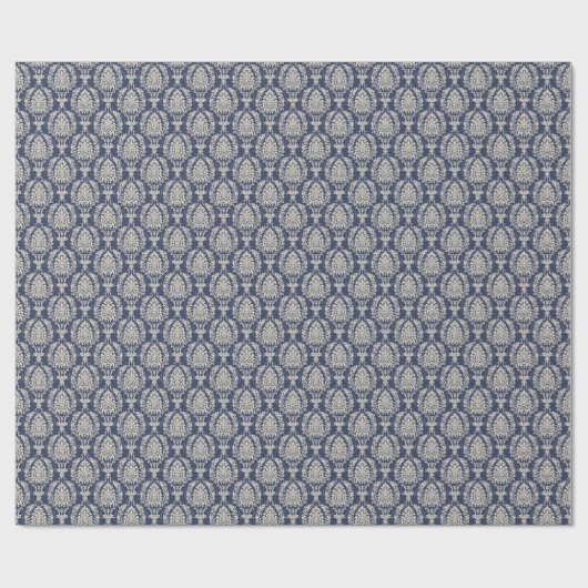 Victoriaans Damast Wallpaper Pattern Cadeaupapier (Vlak)
