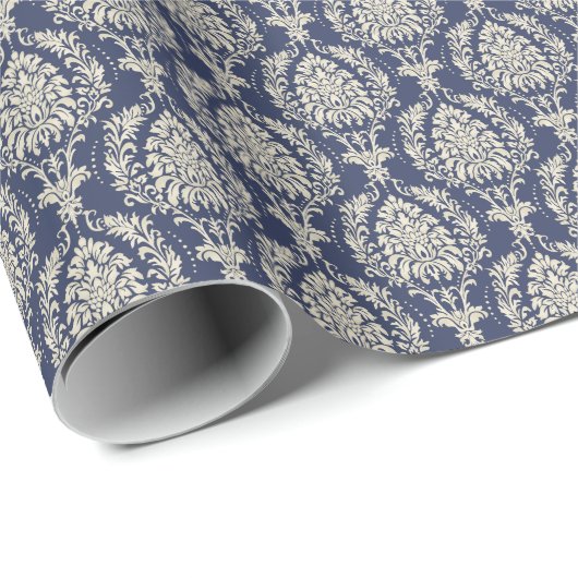 Victoriaans Damast Wallpaper  Pattern Cadeaupapier (Rol Hoek)