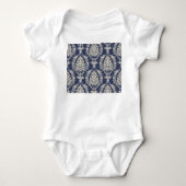 Victoriaans Damast Wallpaper Pattern Romper (Voorkant)