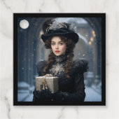 Victoriaans dame bedankjes labels (Voorkant)