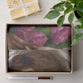  Victoriaans dame Bouquet van Rozen Tissuepapier (Geschenk)