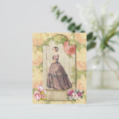 Victoriaans dame briefkaart (Staand voorkant)