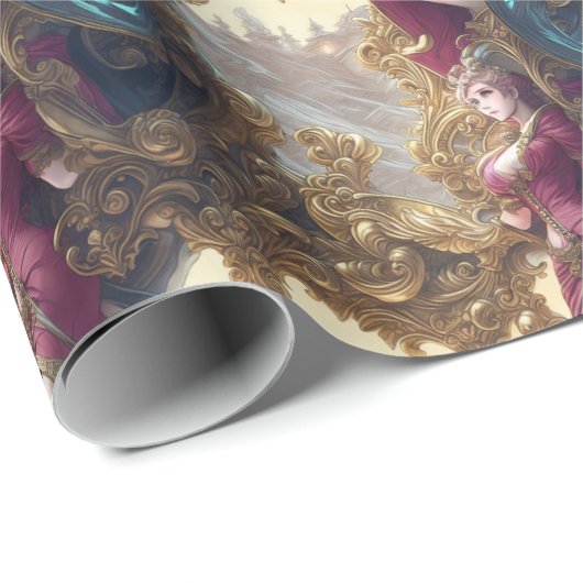 Victoriaans dame cadeaupapier (Rol Hoek)