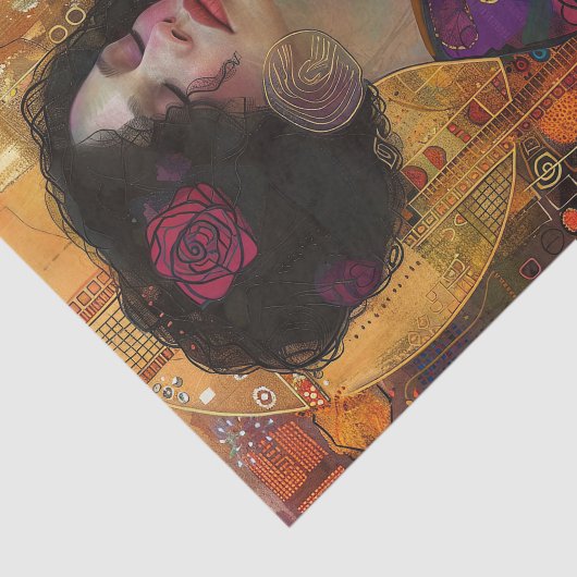 VICTORIAANS DAME DECOUPAGE TISSUEPAPIER (Detail)