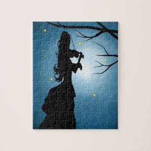 Victoriaans dame die een viool speelt legpuzzel