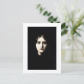 Victoriaans dame die haar achtervolgt, stare, ster briefkaart (Staand voorkant)