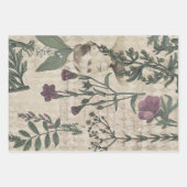 Victoriaans dame en bloemen inpakpapier vel (Voorkant 3)