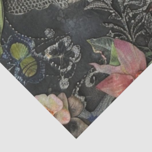 Victoriaans Dame en Vlinder Ephemera Tissuepapier (Detail)