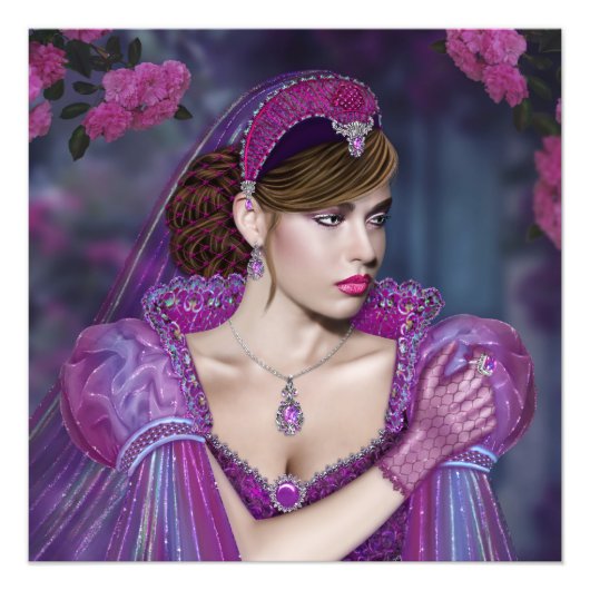 Victoriaans dame foto afdruk (Voorkant)