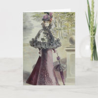 Victoriaans Dame – Franse Mode-roze jurk