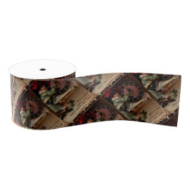  Victoriaans dame Happy New Year Ribbon Grosgrain Lint