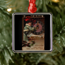  Victoriaans dame Happy Nieuwjaar Ornament