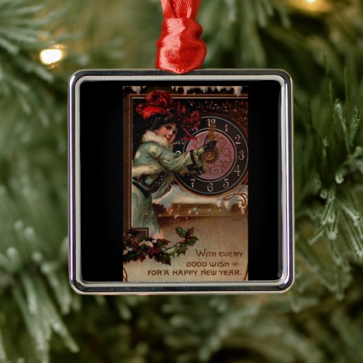  Victoriaans dame Happy Nieuwjaar Ornament (Boom)
