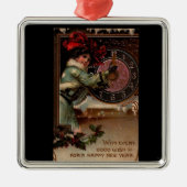  Victoriaans dame Happy Nieuwjaar Ornament (Voorkant)