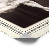  Victoriaans dame in balletdanseres B/W Poster (Hoek)