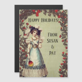 Victoriaans dame in de Rode Rozentuin met ventilat (Voorkant / Achterkant)