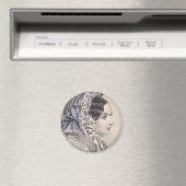 Victoriaans Dame in een Bonnet van Jules David Magneet (Insitu (Vaatwasser))