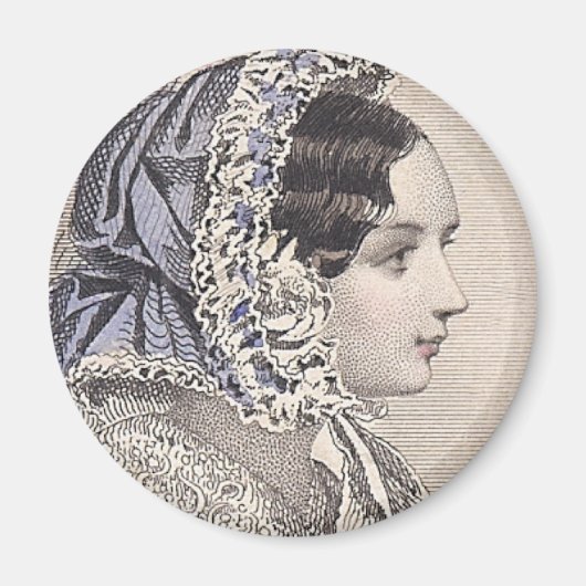 Victoriaans Dame in een Bonnet van Jules David Magneet (Voorkant)