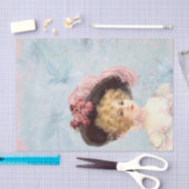 Victoriaans dame in gesmeed Pet-weefselpapier Tissuepapier (Craft)